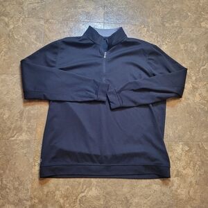 Adidas Elevated 1/4 Zip Sweatshirt Mens XL Black Long Sleeve Pullover Golf